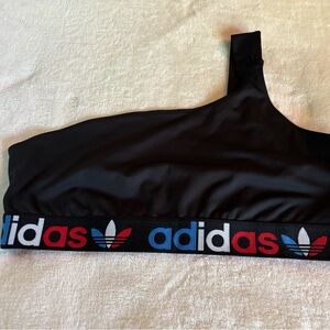 Adidas Black Bikini Swim Top with Trefoil Logo